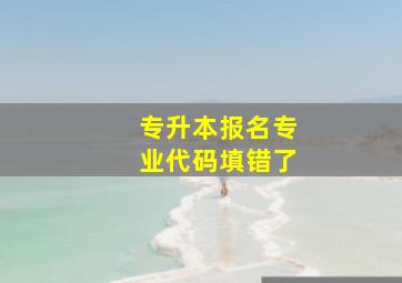 专升本报名专业代码填错了