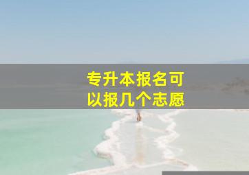 专升本报名可以报几个志愿