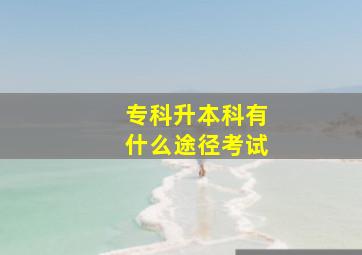 专科升本科有什么途径考试