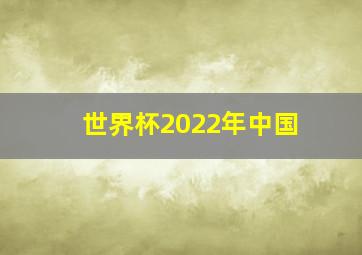 世界杯2022年中国