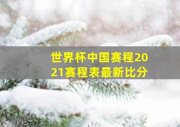 世界杯中国赛程2021赛程表最新比分