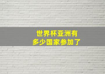 世界杯亚洲有多少国家参加了