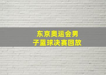 东京奥运会男子蓝球决赛回放