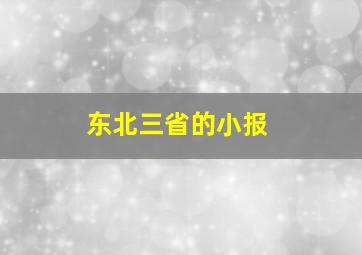 东北三省的小报