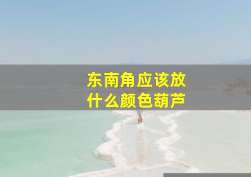 东南角应该放什么颜色葫芦