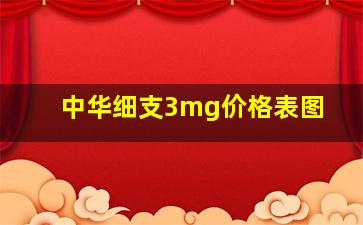 中华细支3mg价格表图