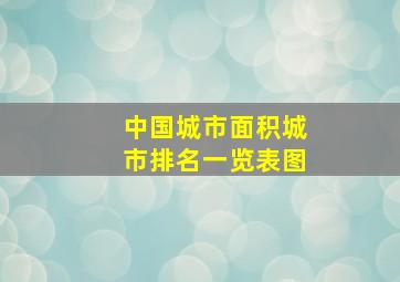 中国城市面积城市排名一览表图