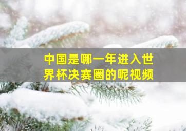 中国是哪一年进入世界杯决赛圈的呢视频