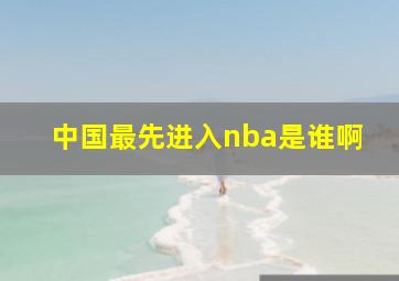 中国最先进入nba是谁啊