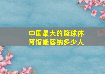 中国最大的篮球体育馆能容纳多少人