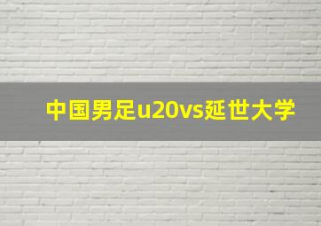 中国男足u20vs延世大学