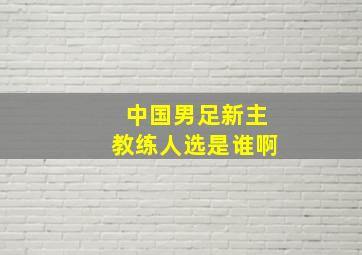 中国男足新主教练人选是谁啊