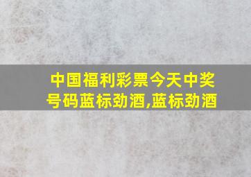 中国福利彩票今天中奖号码蓝标劲酒,蓝标劲酒