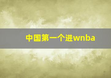 中国第一个进wnba