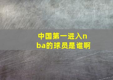 中国第一进入nba的球员是谁啊