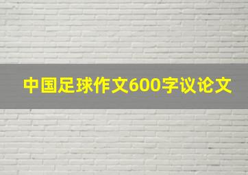 中国足球作文600字议论文