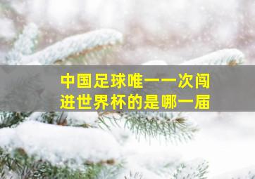 中国足球唯一一次闯进世界杯的是哪一届