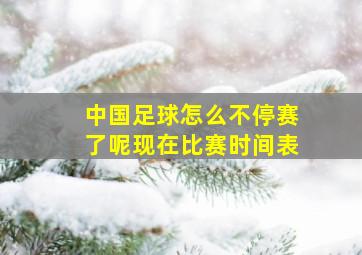 中国足球怎么不停赛了呢现在比赛时间表