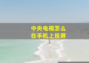 中央电视怎么在手机上投屏