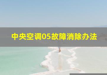 中央空调05故障消除办法