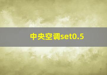 中央空调set0.5