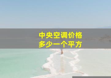 中央空调价格多少一个平方