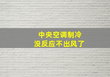 中央空调制冷没反应不出风了