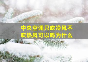 中央空调只吹冷风不吹热风可以吗为什么