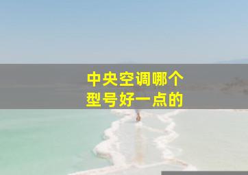 中央空调哪个型号好一点的