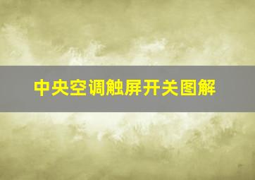 中央空调触屏开关图解