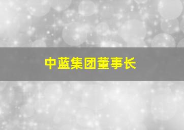 中蓝集团董事长