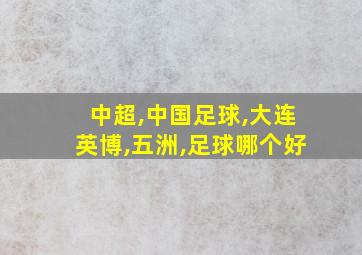 中超,中国足球,大连英博,五洲,足球哪个好