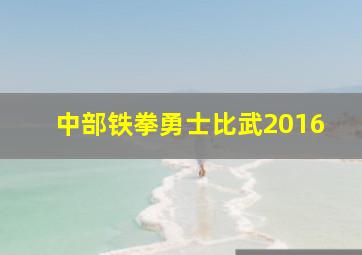 中部铁拳勇士比武2016