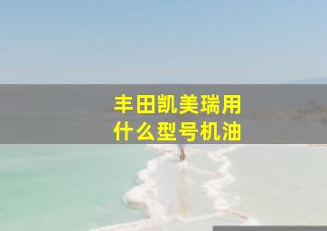 丰田凯美瑞用什么型号机油