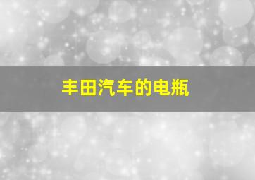 丰田汽车的电瓶