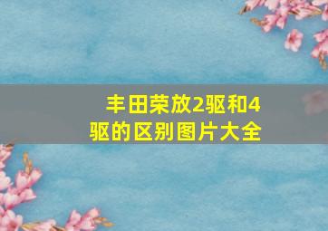 丰田荣放2驱和4驱的区别图片大全