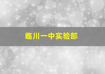 临川一中实验部