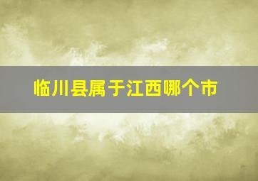 临川县属于江西哪个市