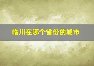 临川在哪个省份的城市