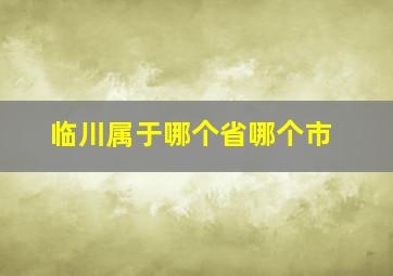 临川属于哪个省哪个市