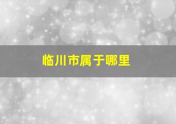 临川市属于哪里