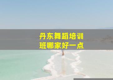 丹东舞蹈培训班哪家好一点