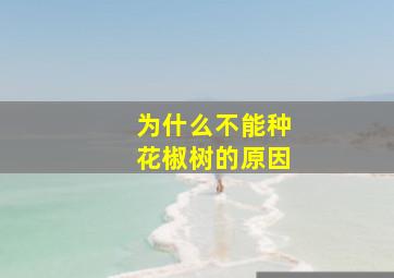 为什么不能种花椒树的原因