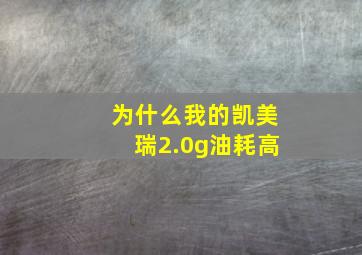 为什么我的凯美瑞2.0g油耗高