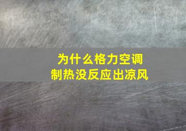 为什么格力空调制热没反应出凉风