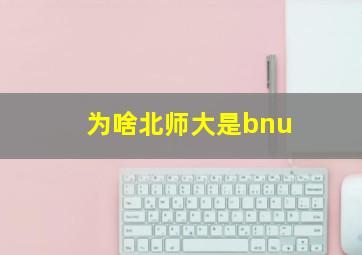 为啥北师大是bnu