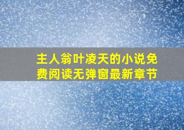 主人翁叶凌天的小说免费阅读无弹窗最新章节