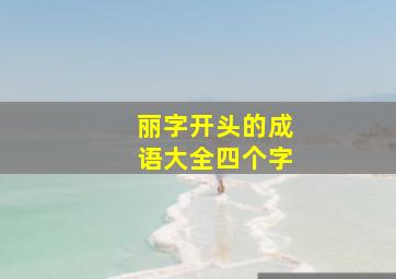 丽字开头的成语大全四个字