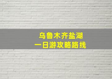 乌鲁木齐盐湖一日游攻略路线