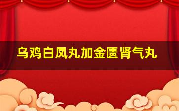 乌鸡白凤丸加金匮肾气丸